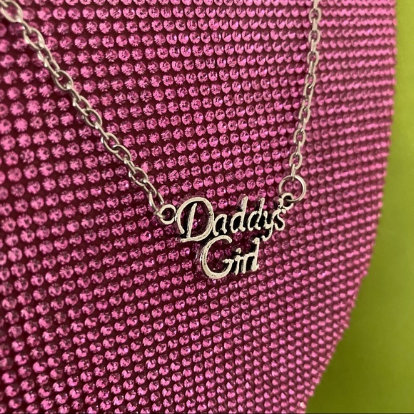 Jewelry - NEW Daddy’s Girl Nameplate Word Script Name Necklace Father’s Day Egirl Scene